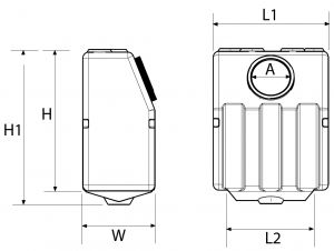 Nuova Rade dik montaj pis su tankı