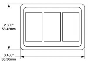 Contura Switch Montaj Paneli - 3 lü