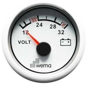 Voltmetre 12V Beyaz