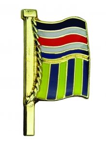 Altın kaplama ve mineli rozet