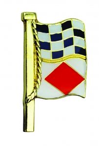 Altın kaplama ve mineli rozet