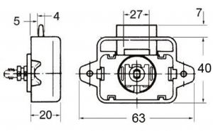 Basmalı butonlu yaylı kilit