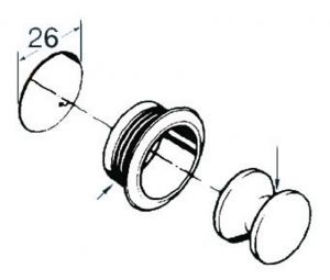 Basmalı butonlu yaylı kilit