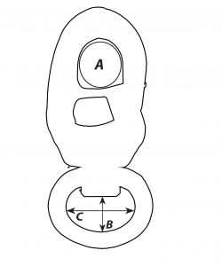 Wichard Speedlink shackle, kayışla bağlantı yapılabilen gözlü