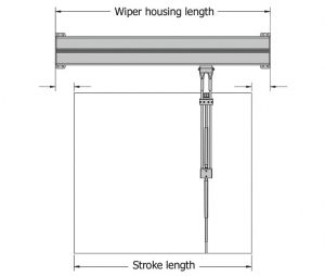 Ağır Hizmet tipi doğrusal tekli silecek sistemi