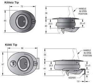 Southco Marine Beetle kulplu kilit