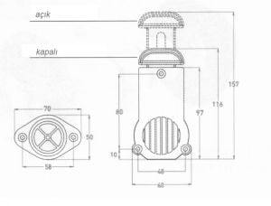 Bravo 616 Şişme bot su gideri
