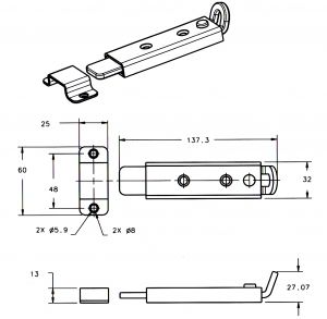 Southco Marine Sürgü kilit