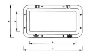 Dikdörtgen Lumboz 500x300mm SİYAH