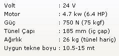Başpervane 75Kgf 24V