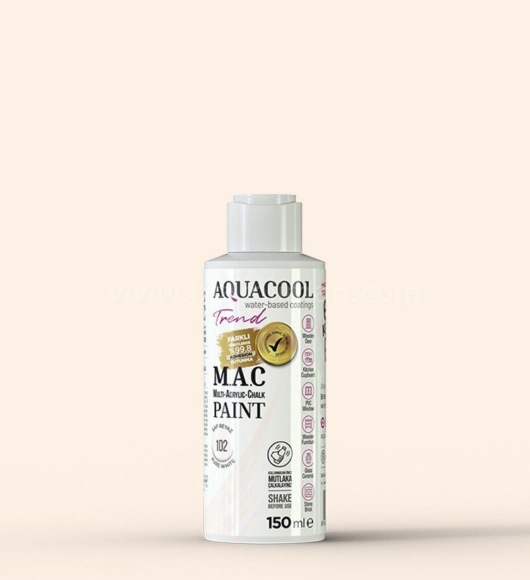 Trend M.A.C Su Bazlı Saf Beyaz 102 Lake Boya 150 ml