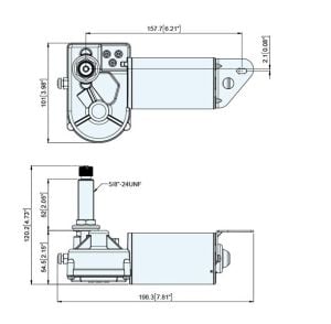 Silecek Motoru 51mm 12V