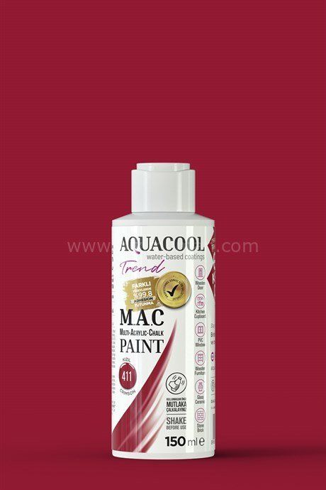 Trend M.A.C Su Bazlı Kızıl 411 Lake Boya 150 ml