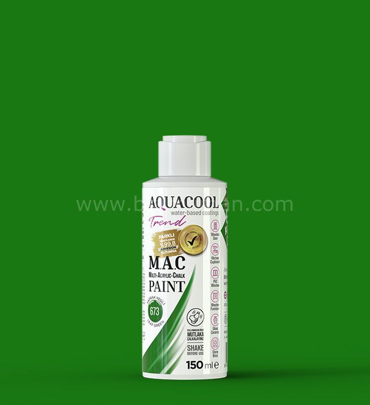 Trend M.A.C Su Bazlı Yaprak Yeşili 673 Lake Boya 150 ml