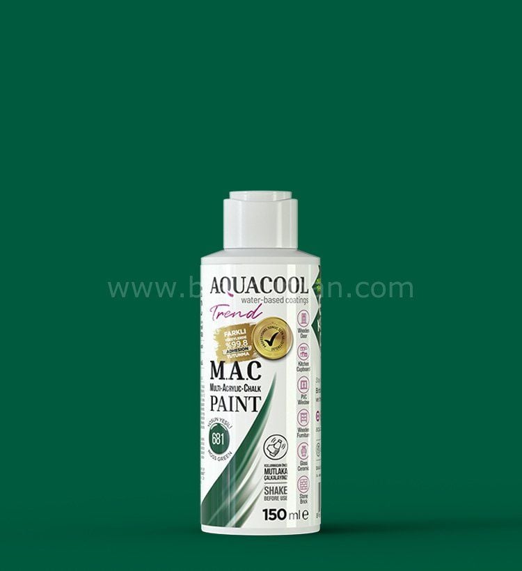 Trend M.A.C Su Bazlı Yosun Yeşili 681 Lake Boya 150 ml