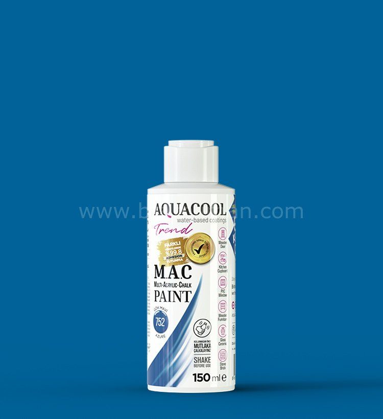 Trend M.A.C Su Bazlı Gök Mavi 752  Lake Boya 150 ml