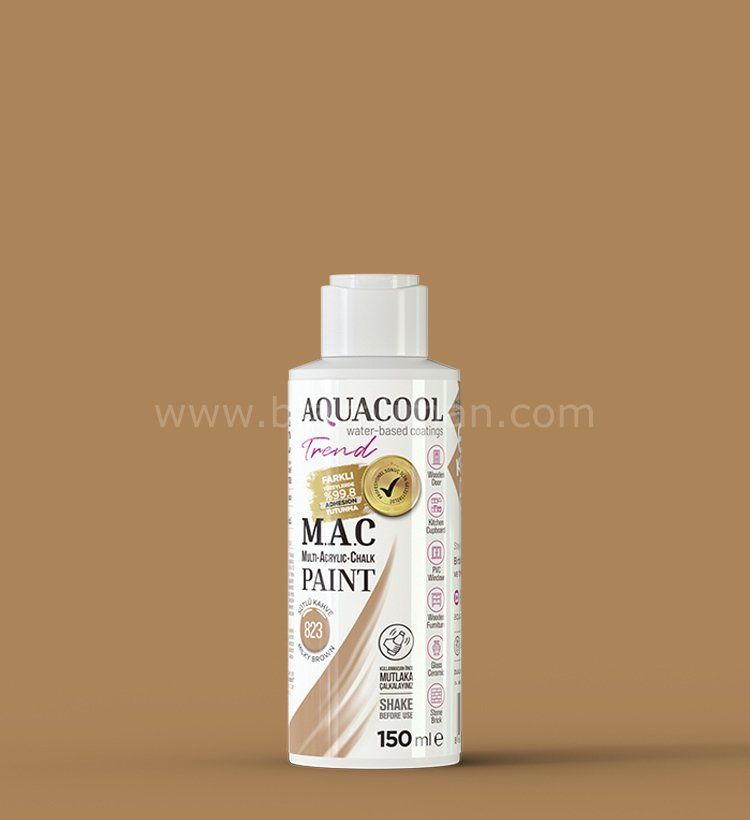 Trend M.A.C Su Bazlı Sütlü Kahve 823  Lake Boya 150 ml