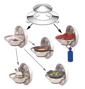 Magma Marine Kettle® gazlı ocak/mangal kombinasyonu