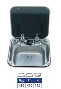 Krom Kapaklı Lavabo 8006