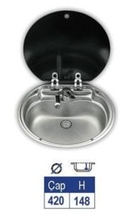 Krom Kapaklı Lavabo 7306