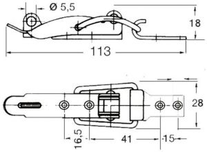 Gergi Kilit Paslanmaz Çelik 76mm