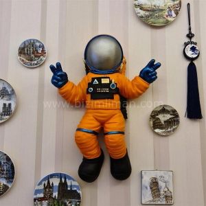Astronot Biblo Heykel Turuncu