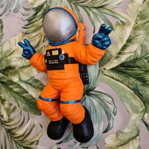 Astronot Biblo Heykel Turuncu