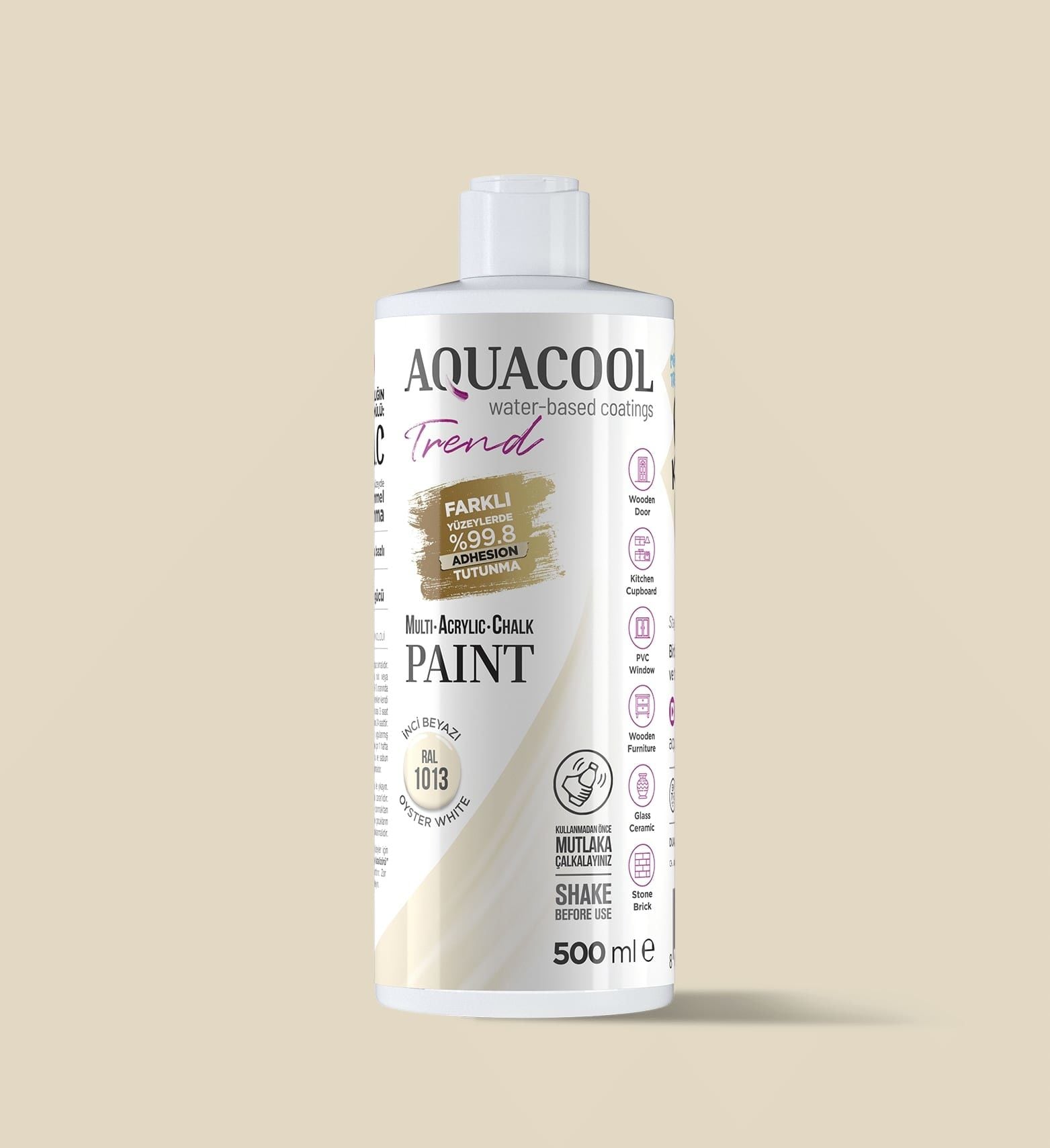 Aquacool Trend MAC Boya 500ml RAL1013 İnci Beyazı