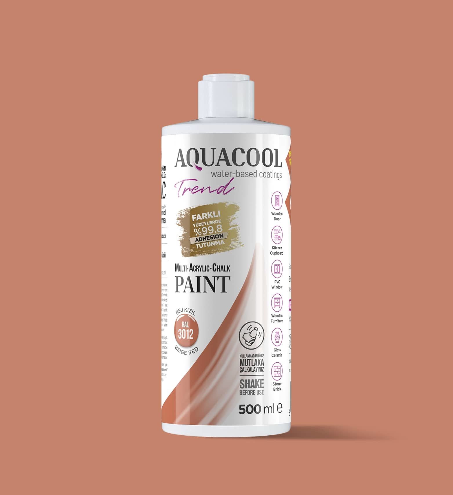 Aquacool Trend MAC Boya 500ml RAL 3012 Bej Kızıl