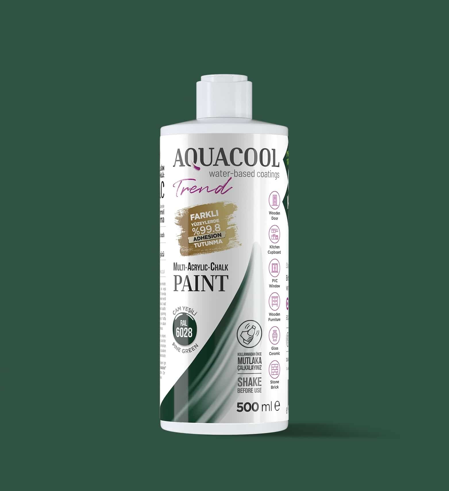 Aquacool Trend MAC Boya 500ml RAL 6028 Çam Yeşili