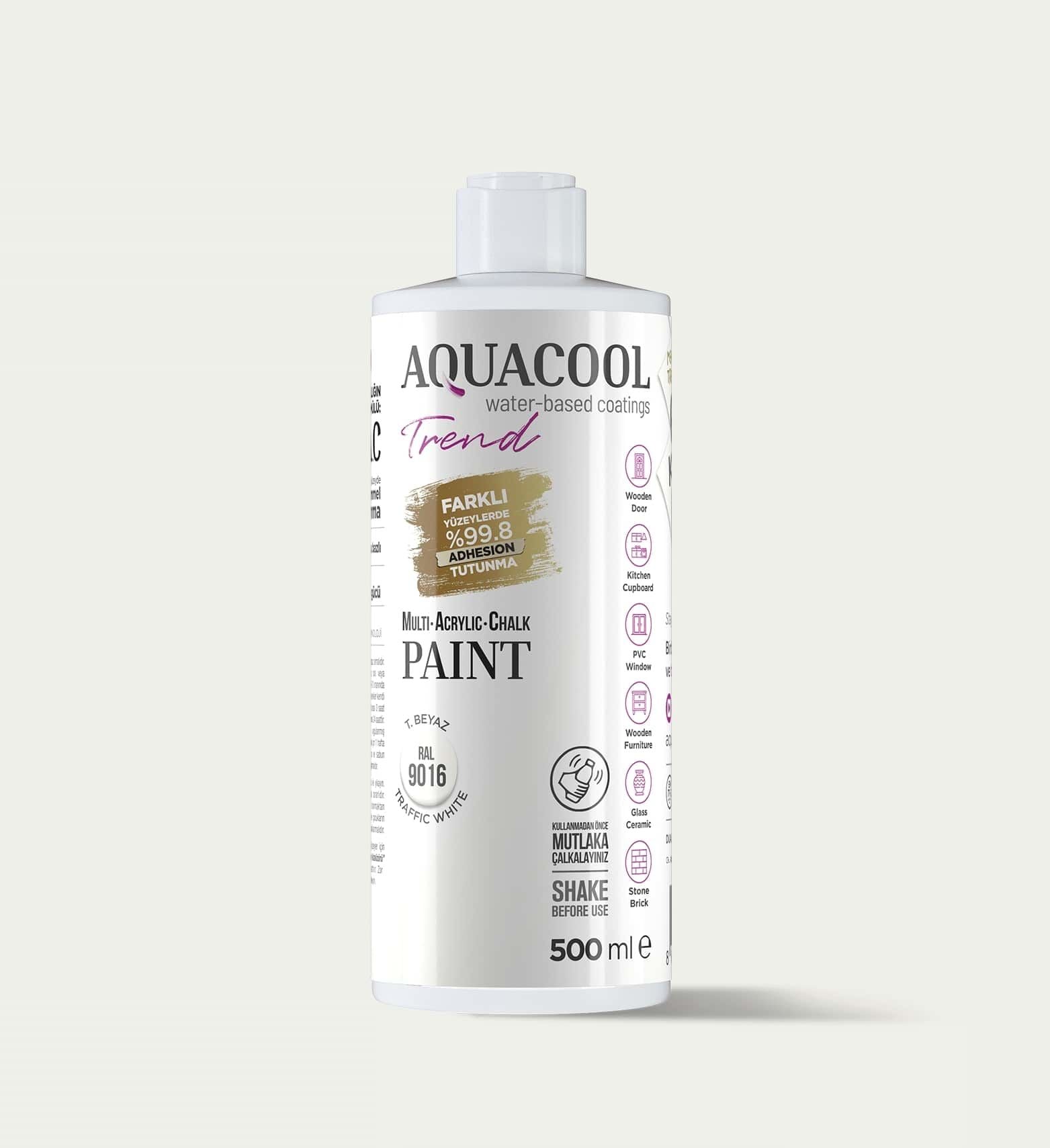 Aquacool Trend MAC Boya 500ml RAL 9016 T. Beyaz