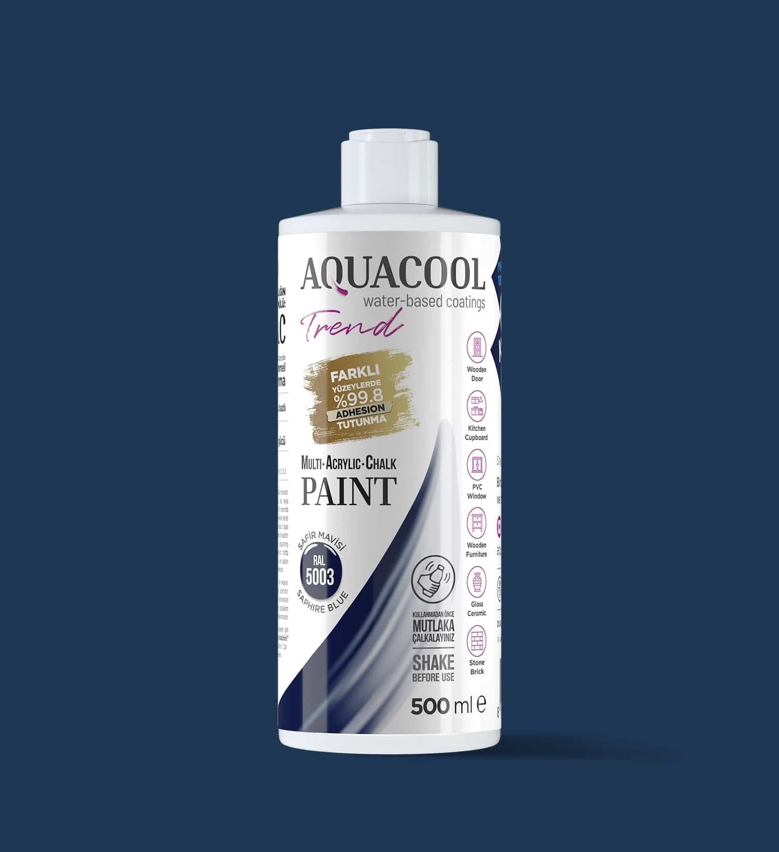 Aquacool Trend MAC Boya 500ml RAL 5003 Safir Mavisi