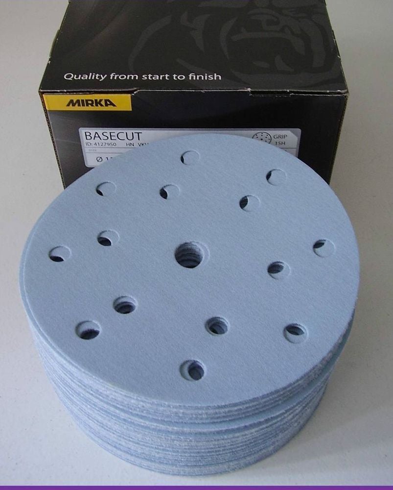 Orbital Zımpara BaseCut 150mm 15D P40-P800 Kum 100'lü Paket P180