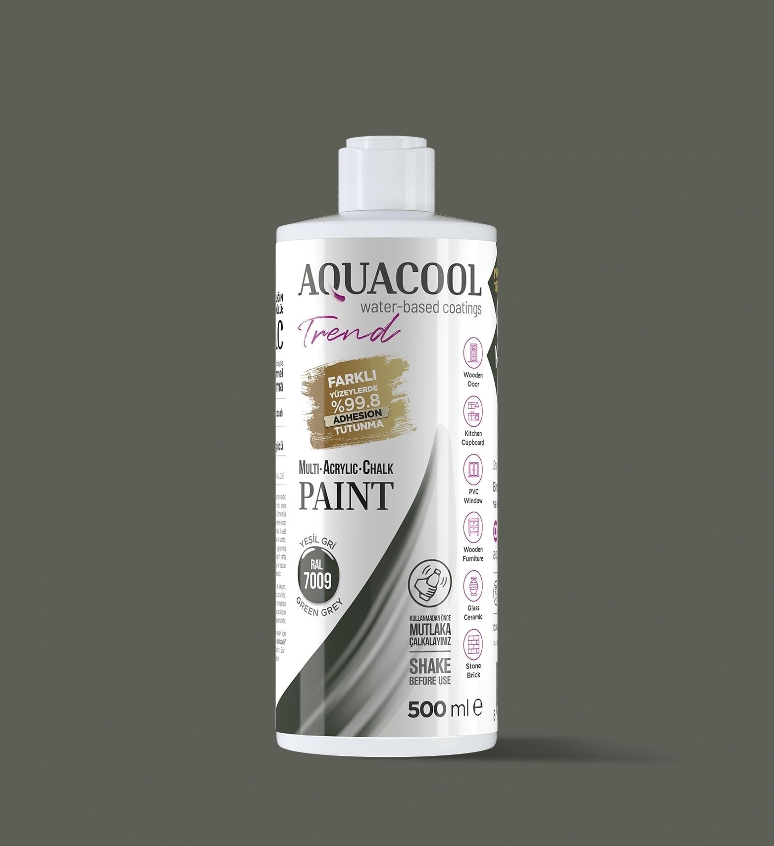 Aquacool Trend MAC Boya 500ml RAL 7009 Yeşil Gri